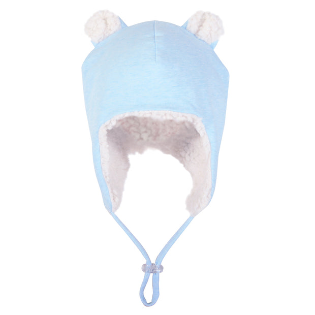 Bedhead Teddy Fleecy Baby Beanie - Blue Marle