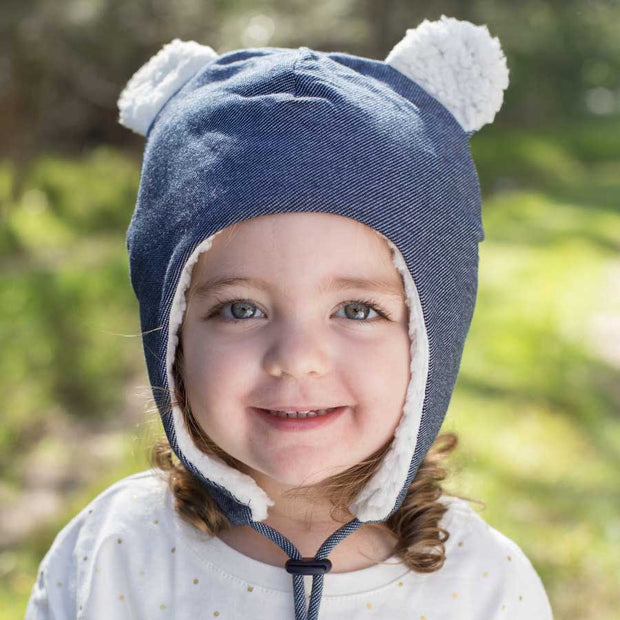 Bedhead Teddy Fleecy Beanie - Denim