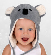 Bedhead Koala Fleecy Baby Beanie - Grey Marle