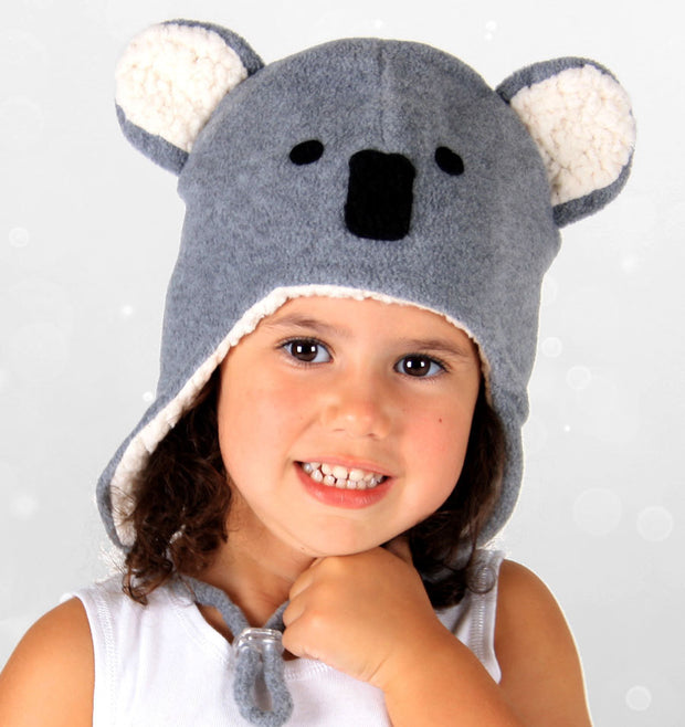 Bedhead Koala Fleecy Baby Beanie - Grey Marle