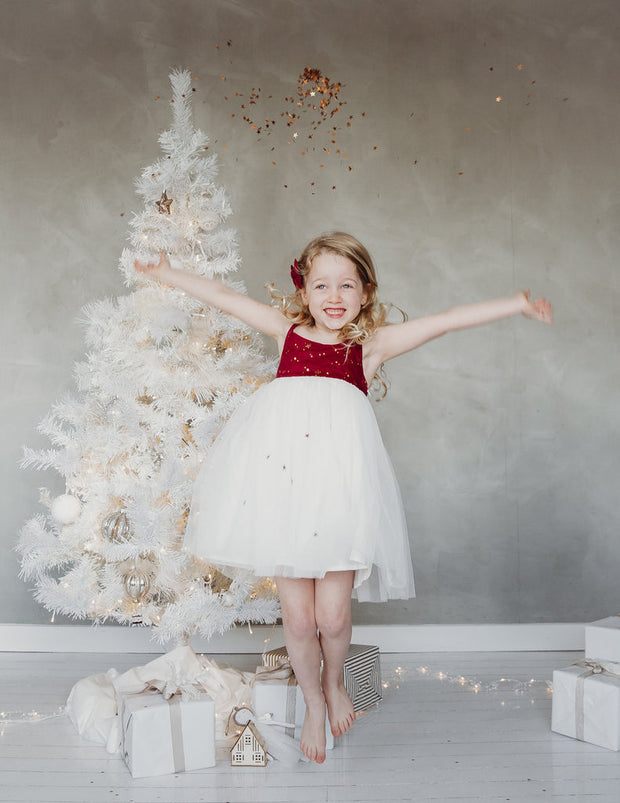 Karibou Willa Linen Tutu Dress - Golden Stars