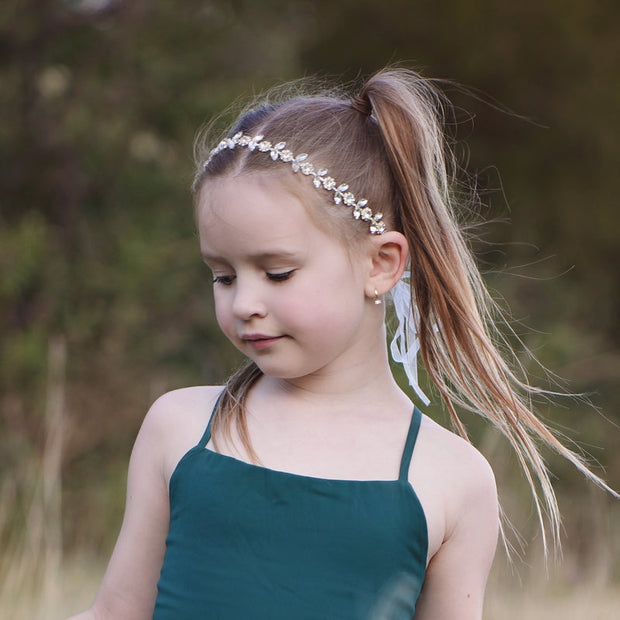 A Little Lacey Fleur Crystal Halo - Rhinestone Headband