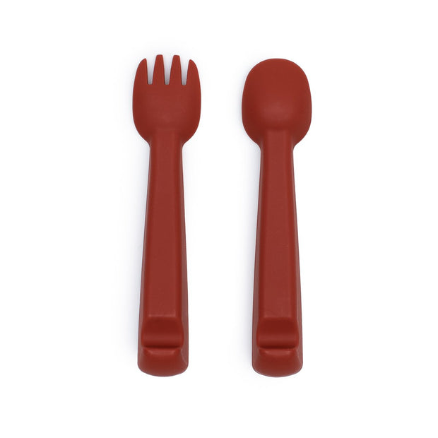 We Might Be Tiny Feedie Fork & Spoon Set - Rust