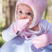 Bedhead Fleecy Infant Mitten - Baby Pink Marle