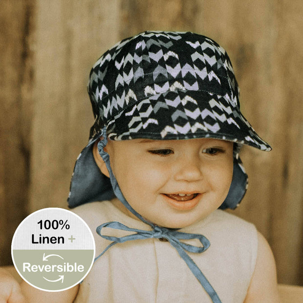 Bedhead Reversible Baby Flap Sun Hat - Scout / Steele