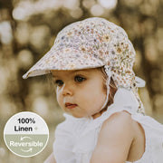 Bedhead Reversible Baby Flap Sun Hat - Winnie / Blanc