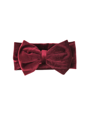 Karibou Oversized Bow Velour Baby Headband - Cherry Red