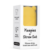 We Might Be Tiny Keepie + Straw Set - Yellow