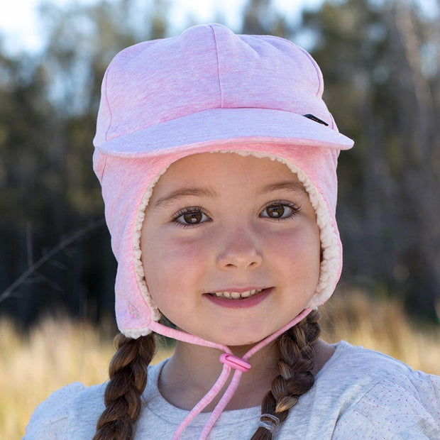 Bedhead Fleecy Legionnaire Winter Hat - Baby Pink Marle
