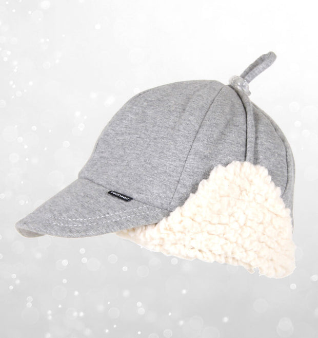 Bedhead Fleecy Legionnaire Winter Hat with Strap - Grey Marle