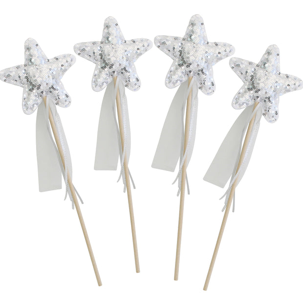 Alimrose Star Wand  Silver Sequin