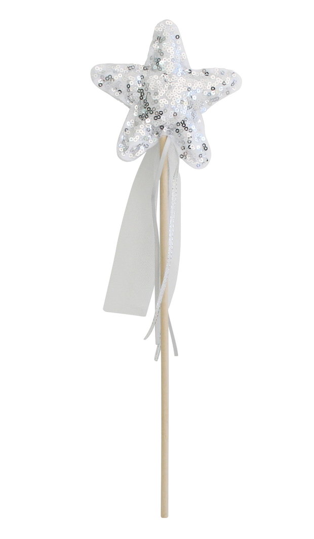 Alimrose Star Wand  Silver Sequin