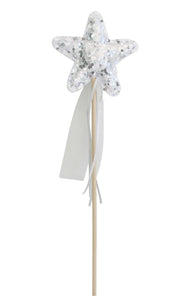 Alimrose Star Wand  Silver Sequin