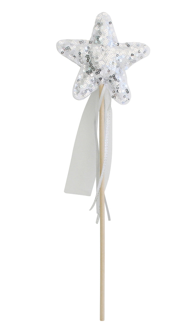 Alimrose Star Wand  Silver Sequin