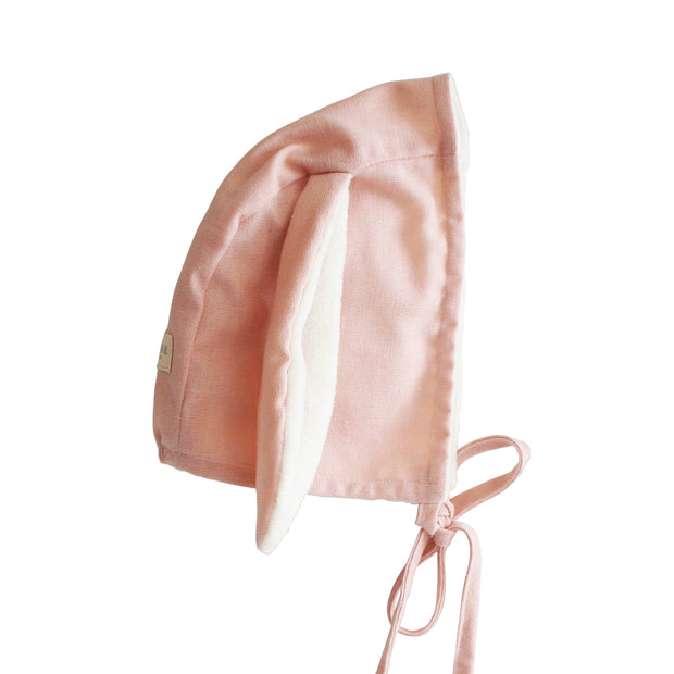 Alimrose Bonnet - Pink & Fleece  (3-9 Mths)
