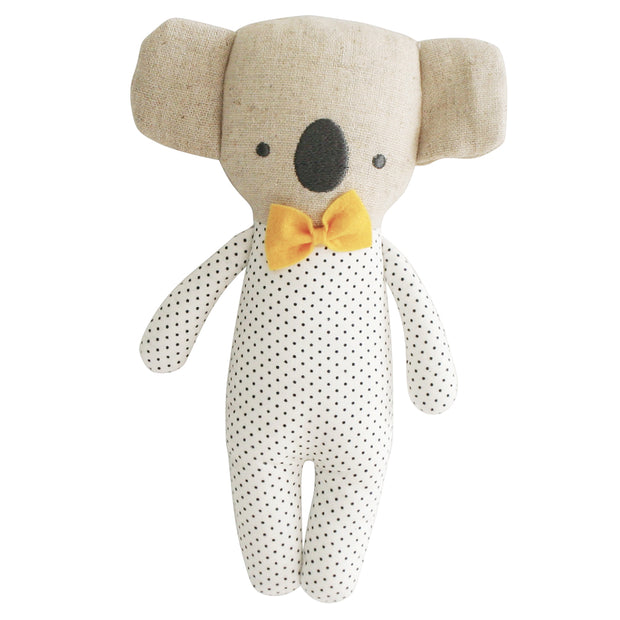 Alimrose Hazel Mini Koala Squeaker - Navy Spot