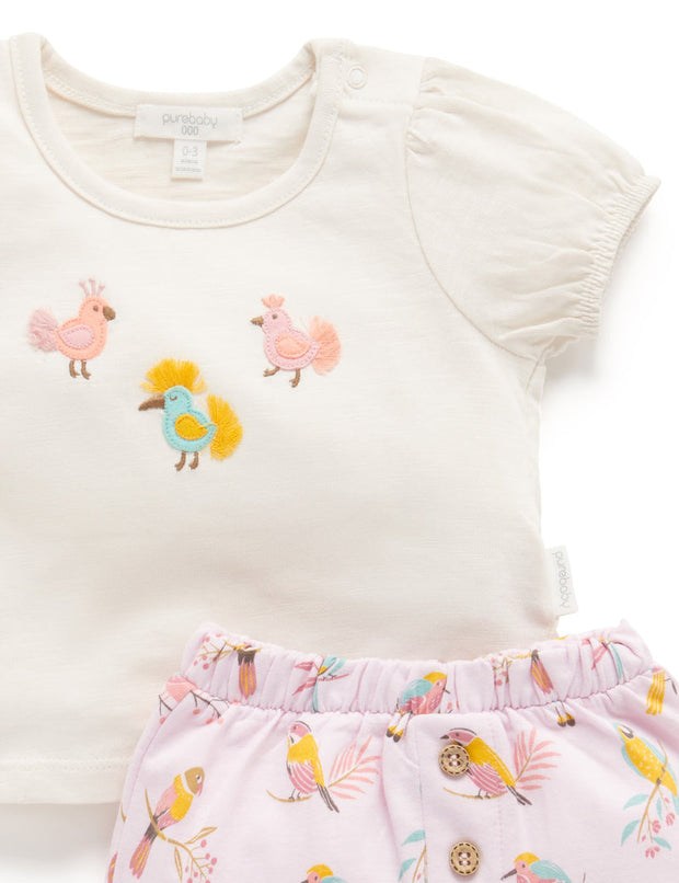 Purebaby Baby Girls Parrot Set