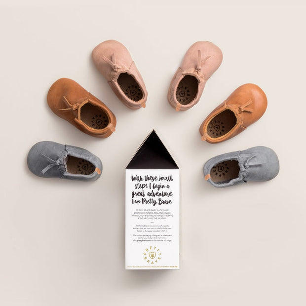 Pretty Brave Moc Natural Baby Shoes