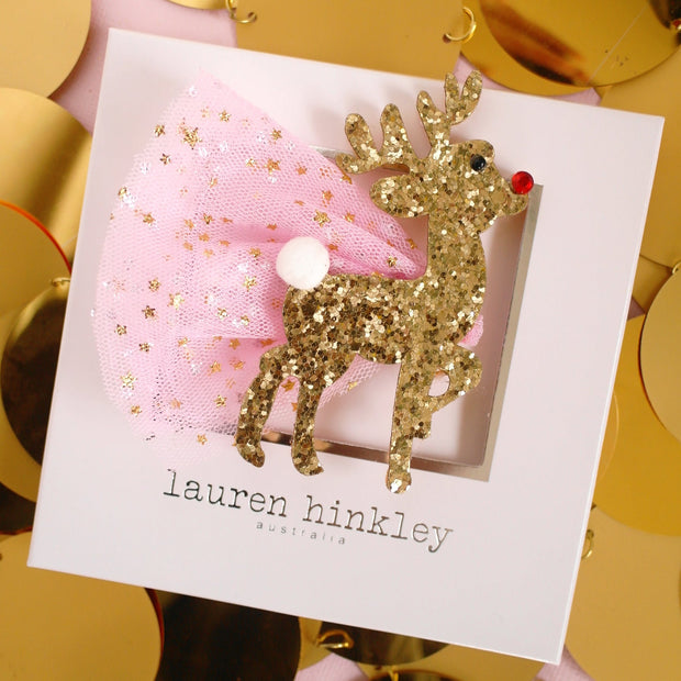 Lauren Hinkley Australia Glitter Red-Nosed Reindeer Clip