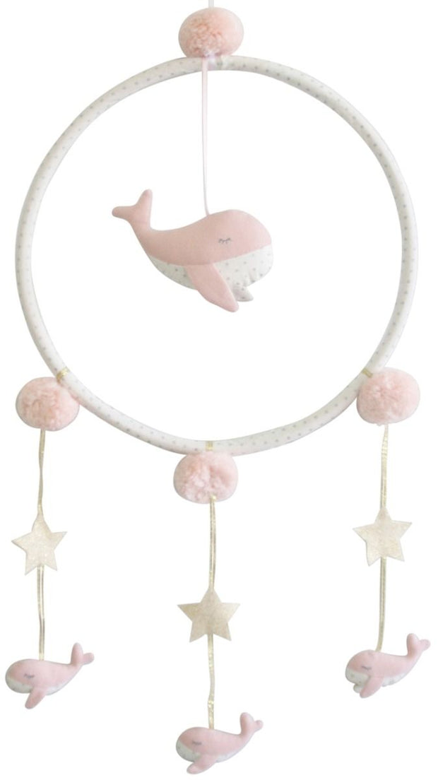 Alimrose Whimsy Whale Mobile Pink