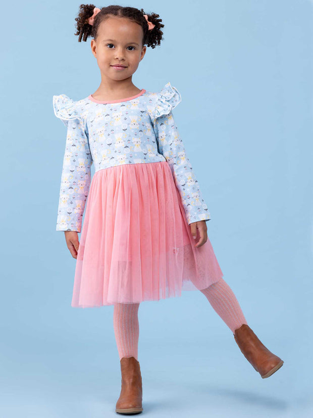 Oobi Ariel Long Sleeve Blue Smitten Kitten Dress