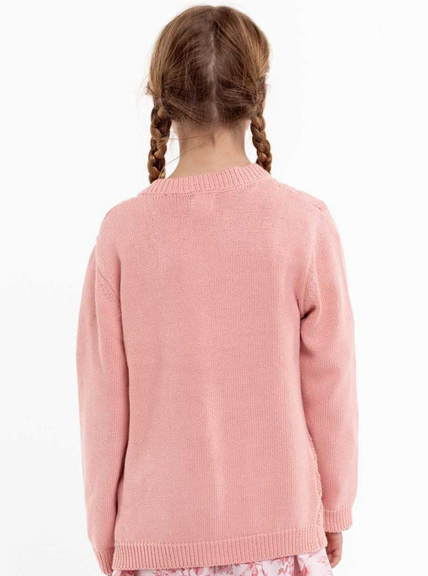 Oobi Audrina Pink Icing Cotton Cardigan