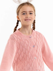 Oobi Audrina Pink Icing Cotton Cardigan