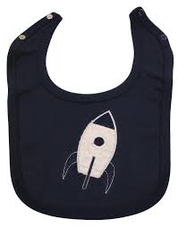 Korango Baby Boys Navy Blue Little Rocket Bib Set - 2 Pack