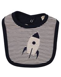 Korango Baby Boys Navy Blue Little Rocket Bib Set - 2 Pack