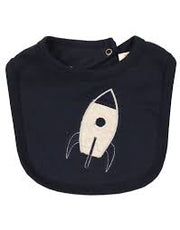 Korango Baby Boys Navy Blue Little Rocket Bib Set - 2 Pack