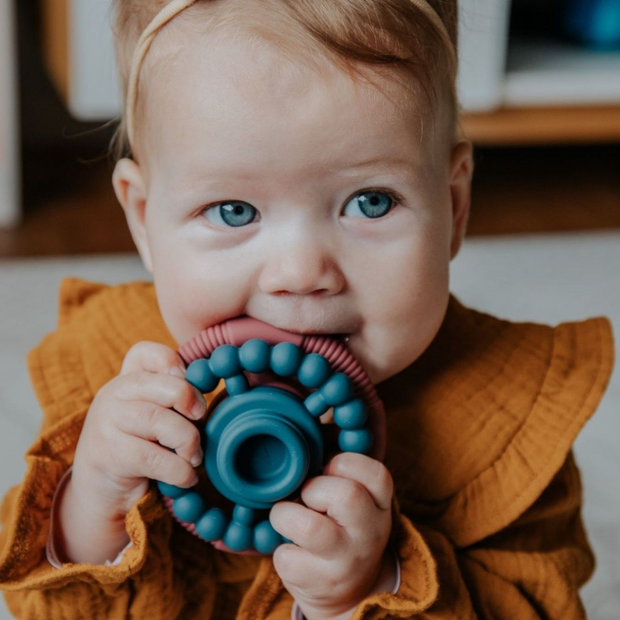 Jellystone Designs Rainbow Stacker and Teether Toy - Pastel