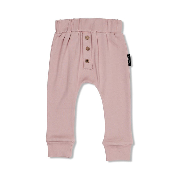 Aster & Oak Rose Button Slouch Pant