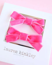 Lauren Hinkley Bright Pink Velvet Bows