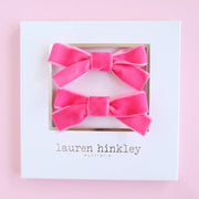 Lauren Hinkley Bright Pink Velvet Bows