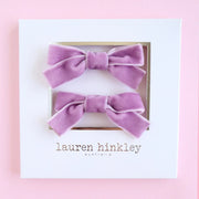 Lauren Hinkley Pastel Violet Velvet Bows