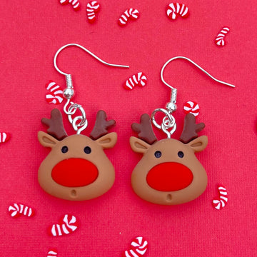 Sweet As Sugar Jewellery Christmas Reindeer Dangle Earrings