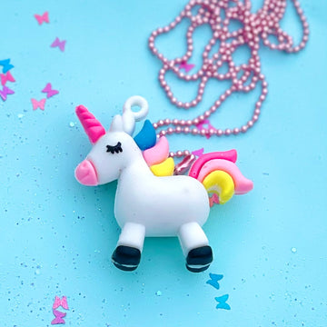 Sweet As Sugar Jewellery Rainbow Unicorn Chain Necklace