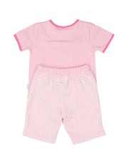 Korango Girls Hen Pink & White 2 Piece Pyjama Set