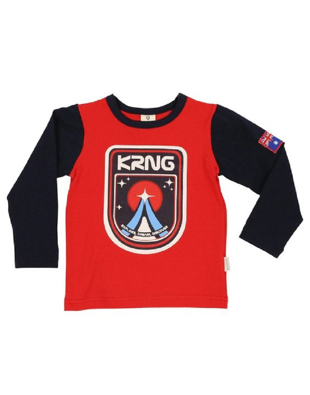 Korango Mission To Mars Red Long Sleeve Top