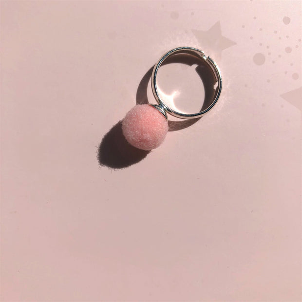 Lauren Hinkley Australia Pom Pom Rings  (Adjustable Size) Pink