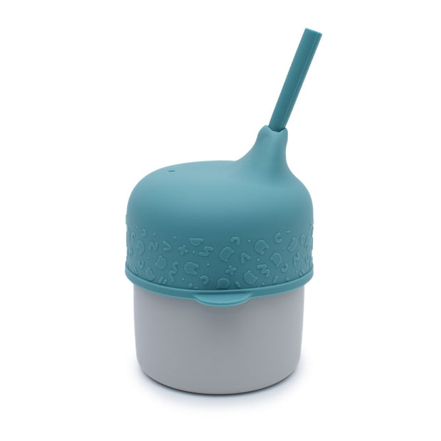 We Might Be Tiny Sippie Lid (+Mini Straw) - Blue Dusk