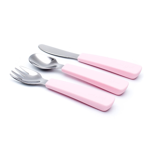 We Might Be Tiny Toddler Feedie Cutlery Set - Powder Pink