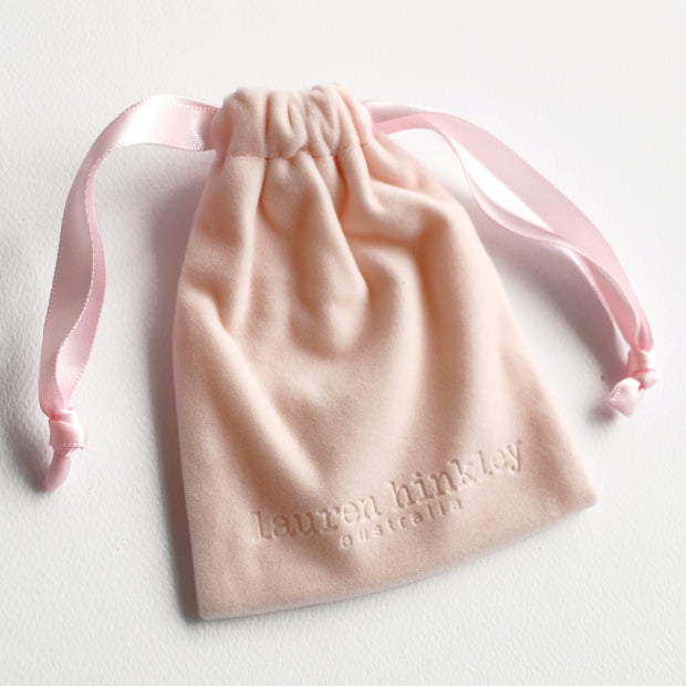 Lauren Hinkley Australia Velour Jewellery Bag - Pink