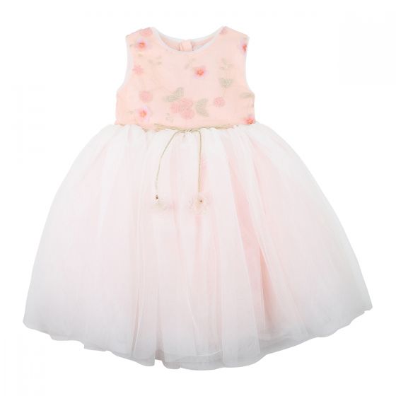 Bebe Peach Embroidered Tutu Dress