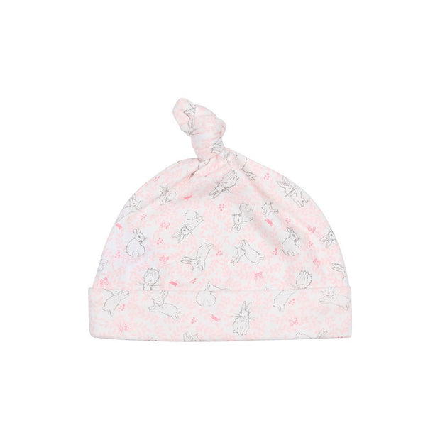 Bebe White Label Bunny Print Beanie